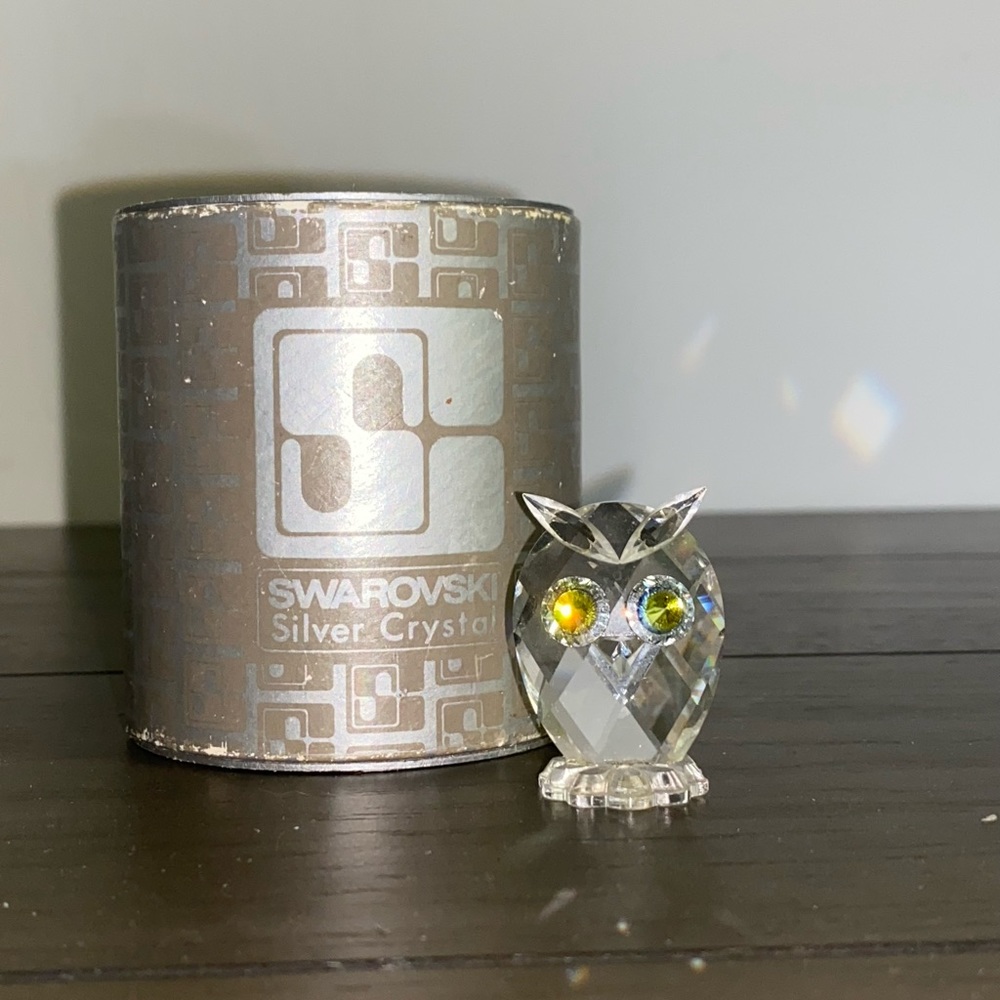 Vintage Swarovski crystal Owl
